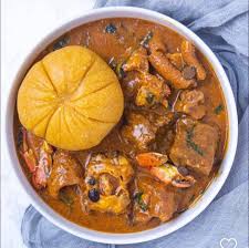 Ogbono soup, swallow with Beef 